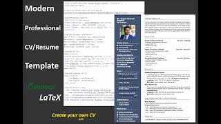 Modern Professional CV/Resume Make on OverLeaf using LaTeX Easily Tutorial