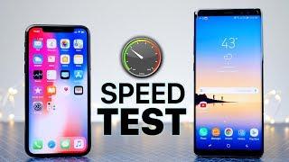 iPhone X vs Samsung Galaxy Note 8 SPEED Test!