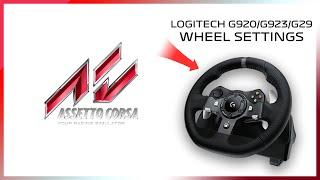 ASSETTO CORSA - Logitech G920 Best Wheel Settings - Realistic Feel