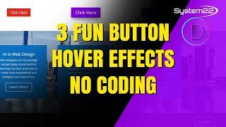 Divi Theme 3 FUN Button Hover Effects NO CODING