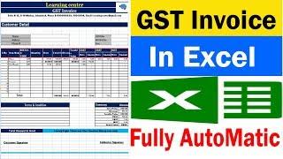 Fully Automatic Multi Rate GST Invoice in excel by learning center in Urdu/hindi