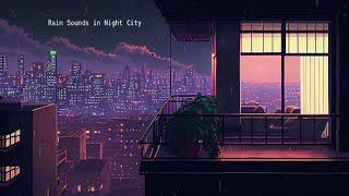 Slow Evening with Lofi Rain on the rooftop  Lofi Deep Focus ~ beats to chill night