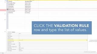 Access Tutorial - Validation Rules