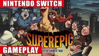 SuperEpic: The Entertainment War Nintendo Switch Gameplay