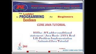 if else if ladder Statement |conditional statement |real-life problems |Animated Java Tutorial