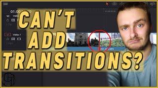 Can't Add Transitions in Davinci Resolve? Common Problem, Easy Fix!