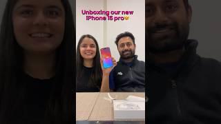 Unboxing the new iPhone 15 pro White  Titanium  #iphone15pro  #iphoneunboxing #ytshorts