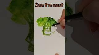 mixing a broccoli and a singer#watercolor#animation#painting#drawing#subscribe#youtube#creative