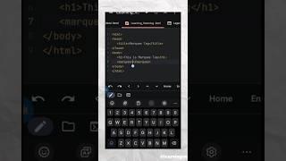 Marquee tag in html on mobile #shorts #css #html #html5