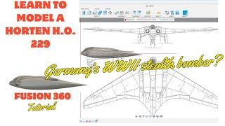 Germany's first stealth bomber? Learn how to model the Horten HO 229 in CAD. Beginner to advance.