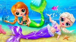 How Elsa and Anna Turned into Mermaids / 30 LOL OMG Ideas