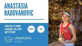 Anastasia Radovanovic - College Tennis Recruiting Fall 2025