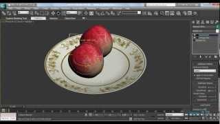 Текстурирование в 3ds Max. Яблоки на тарелке