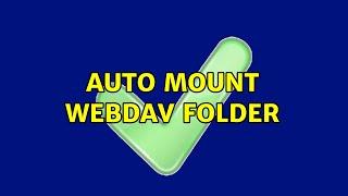 Ubuntu: Auto mount webdav folder