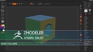 ZBrush ZModeler Edge Actions - Edge Collapse