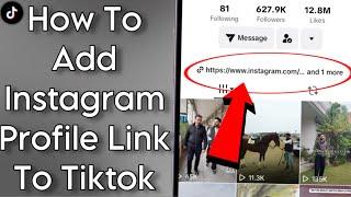 How To Add Clickable Instagram Link To Tiktok Profile(2025 New Update)