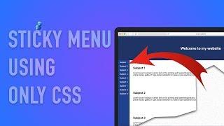 How to create a sticky sidebar menu using only CSS ‍