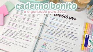 CADERNO BONITO E ORGANIZADO PARA 2022 | dicas, títulos, métodos, e materiais acessíveis!