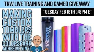 LIVE Decal Training! How to Make Custom Tumblers with Vinyl  Tuesday Feb. 18th @ 8pm Est