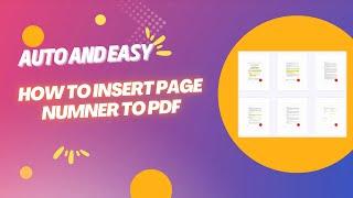 How to Insert Page Number in PDF Automatically on Mac or Windows? (Not Manually Add)