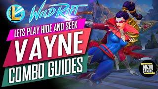 WILD RIFT: VAYNE COMBOS GUIDES TUTORIALS: League of Legends WILD RIFT