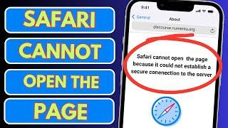 Safari cannot open the page because it could not establish a secure connection to the server -iPhone