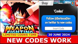 *NEW CODES WORK* [SHINY] Anime Weapon Fighting ROBLOX | LIMITED CODES TIME  | JUNE 30, 2024