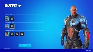 Fortnite The Foundation All Super Styles and Unmasked 'The Rock' Style..!