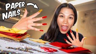 Easiest DIY Fake Nails At Home! *Hacks*