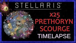 Stellaris : 500 year Timelapse with x25 Prethoryn Scourge endgame [version 2.8.1] (A.I Only)