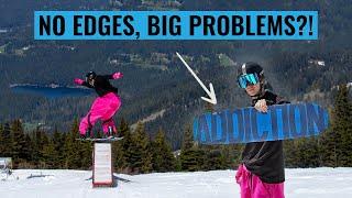 Shredding a 97 CM Training Snowboard!