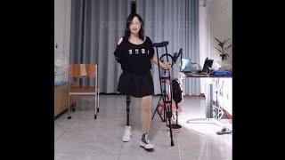 DOUBLE AMPUTEE TRYING ARM AND LEG PROSTHETICS