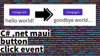 how to create a button click event in c# .net maui