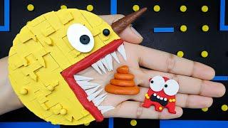 Epic LEGO Pac-Man vs. Clay Monster Showdown!  | Pacman Stop Motion Animation