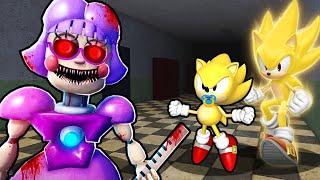 SUPER SONIC AND BABY SUPER SONIC VS MISS ANI-TRON'S DETENTION IN ROBLOX