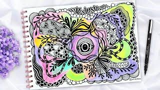 Creative Zentangle Art With Colored Pencil Ideas | Neurographic Art