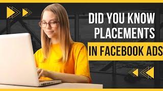 Sccial Media Marketing Importance of Placement options in Facebook Ads Lecture #8