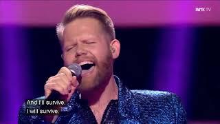 Kim Rysstad performing "I Will Survive" by Gloria Gaynor, in Stjernekamp 8 on NRK, 26.10.2019