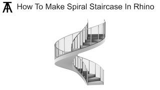 How to make spiral staircase in rhino