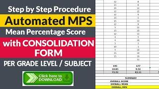 AUTOMATED MPS: MEAN PERCENTAGE SCORE COMPUTATION WITH CONSOLIDATION FORM