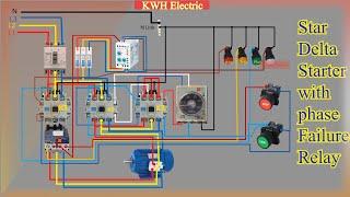 Motor Protection: Star Delta Starter with Phase Failure Relay Explained