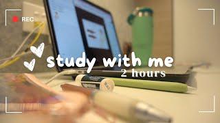  2 hr+ STUDY WITH ME | no music, no breaks, productive, lofi | cram with me... | studywithkiki