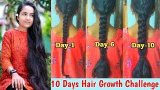 10 Days Super Fast Hair Growth Challenge- Before & After | Grow The Longest Hair In Monsoon| RuntiMe