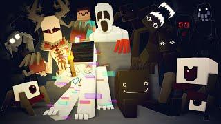 GETTING BULLIED BY HORROR MODS IN THE CAVES!! (IN MINECRAFT!!!)