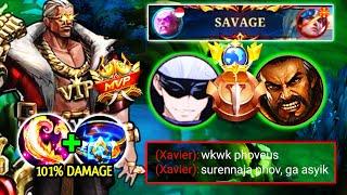 XAVIER MEREMEHKAN GLOBAL PHOVEUS  LANGSUNG BAYAR LUNAS PAKAI SAVAGE! PHOVEUS BEST BUILD AUTO SAVAGE