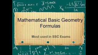 Mathematical Basic Geometry Formula