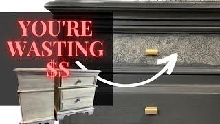 DON’T Buy Stencil Paste | Modern NIGHTSTAND Flip | EXTREME Furniture Makeover | Trash to Treasure