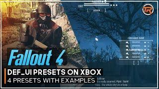 Changing the HUD in Fallout 4 on Xbox - DEF_UI Presets (READ DESCRIPTION)