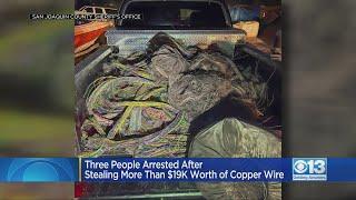 Deputies Recover $19K Worth Of Stolen Copper Wire; 3 Stockton Residents Arrested