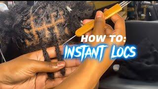 HOW TO: INSTANT LOCS | using crotchet needle + interlock method (DETAILED & EASY)